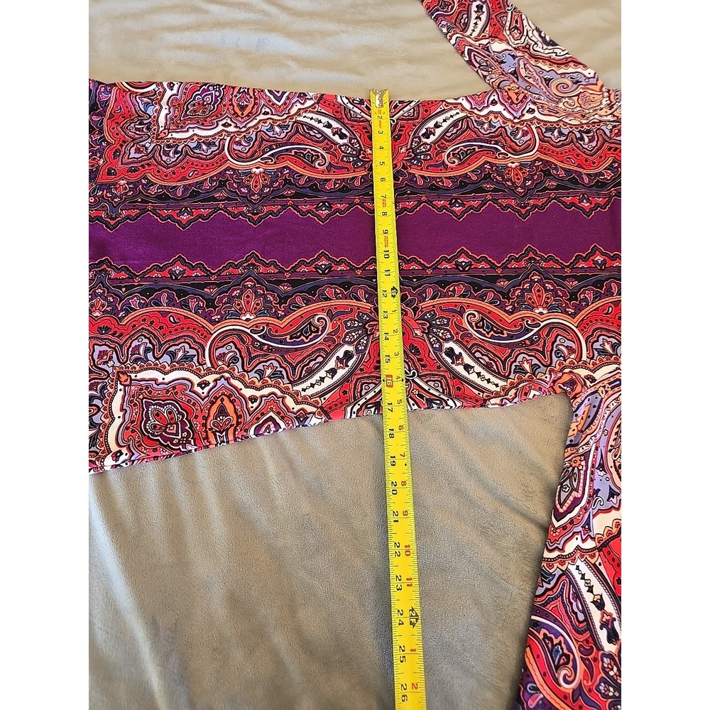 Tommy Bahama Women's S/P Purple Red Multi Color Paisley Pullover Shift Dress - Picture 9 of 14